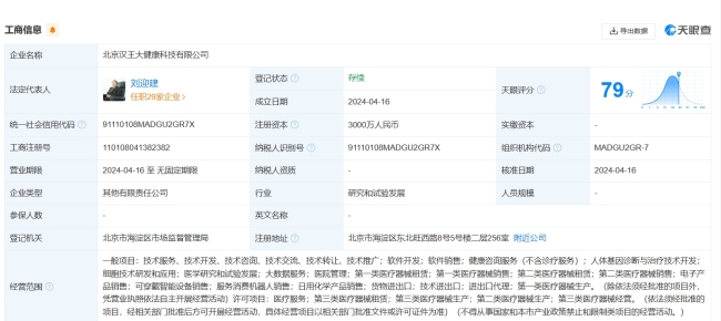 拓展产业链，汉王科技成立大健康公司